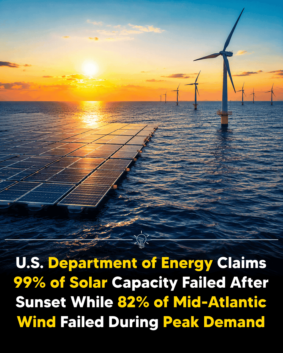 US DOE Claims about Solar and Wind Power