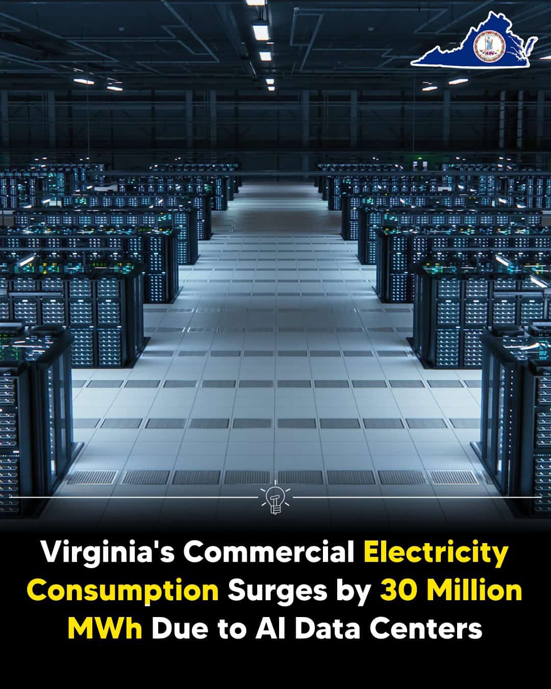 Virginia Power Usage Surge due to AI Data Centers