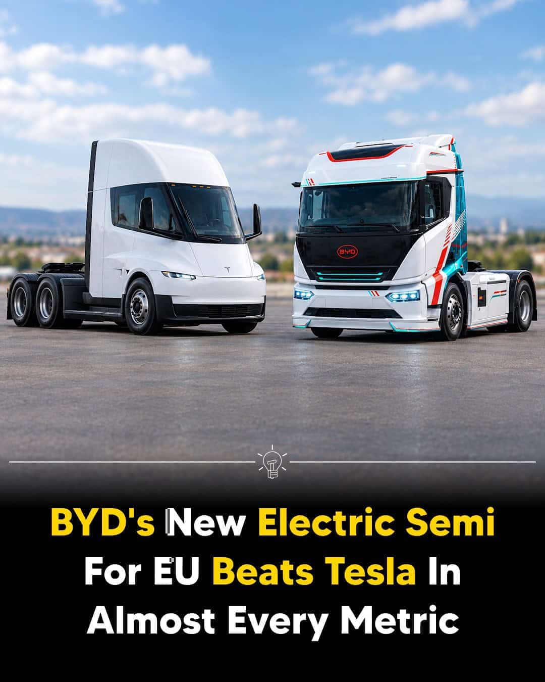 BYD Electric Truck vs Tesla Semi