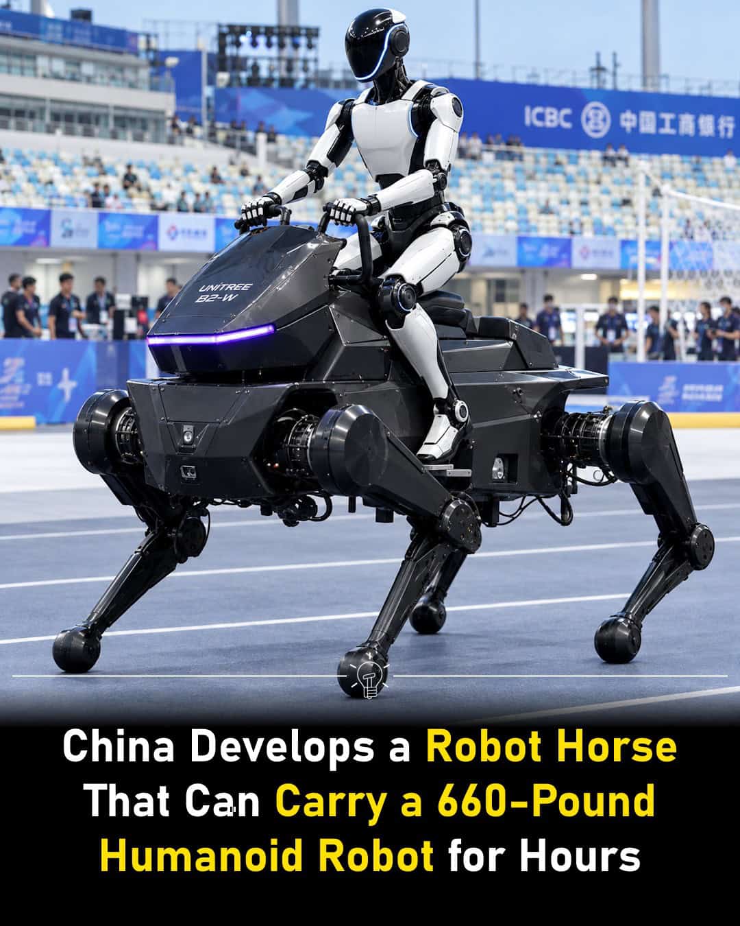 Humanoid Robot Riding a Robot Horse