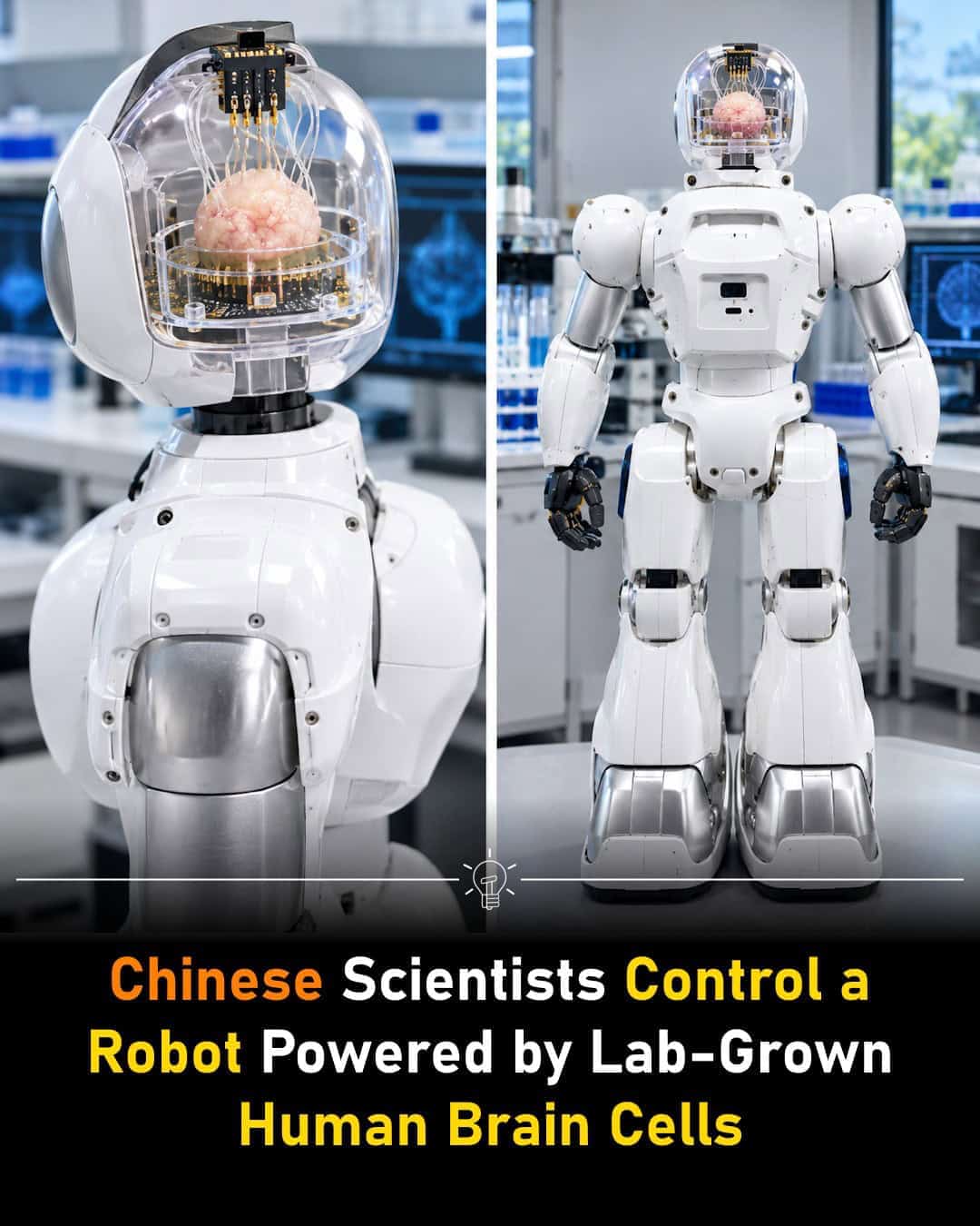 Robot Controlled by Human Brain Cells