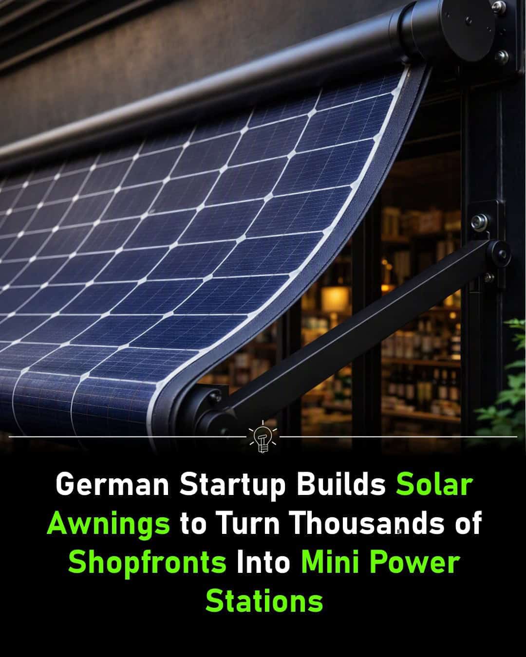 Solar Awnings for Shopfronts to Generate Electricity