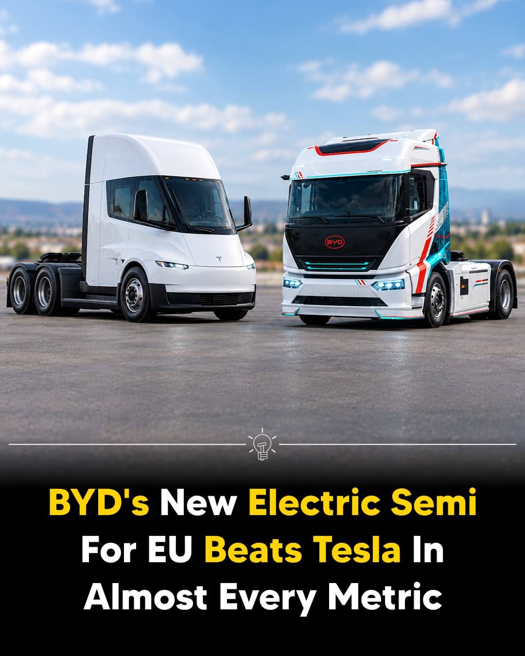 BYD Electric Truck vs Tesla Semi